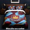 Set Biancheria da Letto West Ham United Football Design 1 Copripiumino + 2 Federe Morbido Traspirante Biancheria da Letto per la Casa