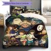 Spirited Away Themed Pattern Bedding Home Decoration Festival Gift (1 * Duvet Cover + 2 * Pillowcase, Without Core)