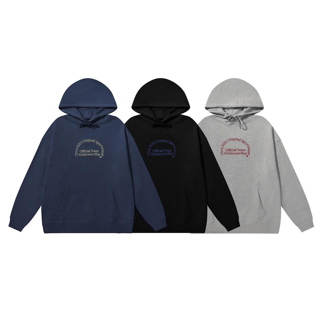 24thisisnevethat Spring Casual Embroidered Hooded Sweatshirt