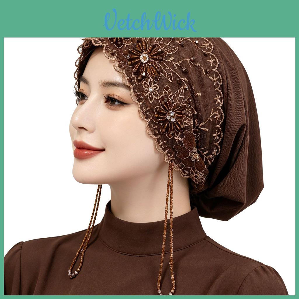 Ethnic Style Handcrafted Embroidered Lace Sun Hat For Summer Beach Travel