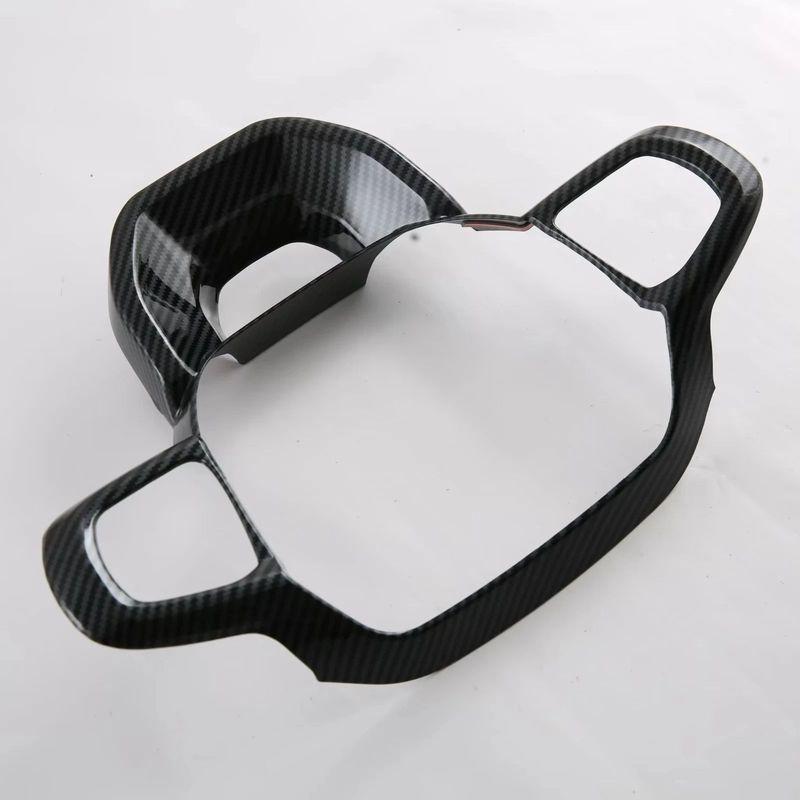 For Ford Ranger XTL T9 2024 ABS Carbon Fiber Steering Wheel Switch Buttons Frame Cover Sticker Car Styling Accessories