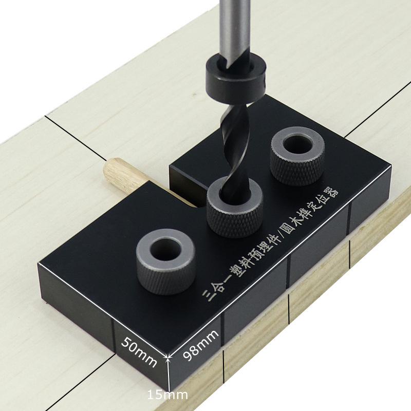 Woodworking 3-in-1 Furniture Connector & Dowel Hole Opener Tool