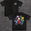 A Unisex Gothic Cotton Print T-shirt with A Colorful Cross Pattern for A Colorful Design T-shirt In The 21st Century Style