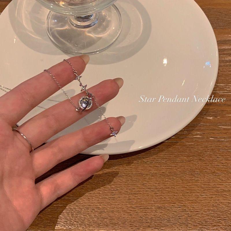 Galaxy Universe~ Necklace Temperament Celebrity Light Luxury Niche Design Clavicle Chain Premium Pendant Clavicle Chain New