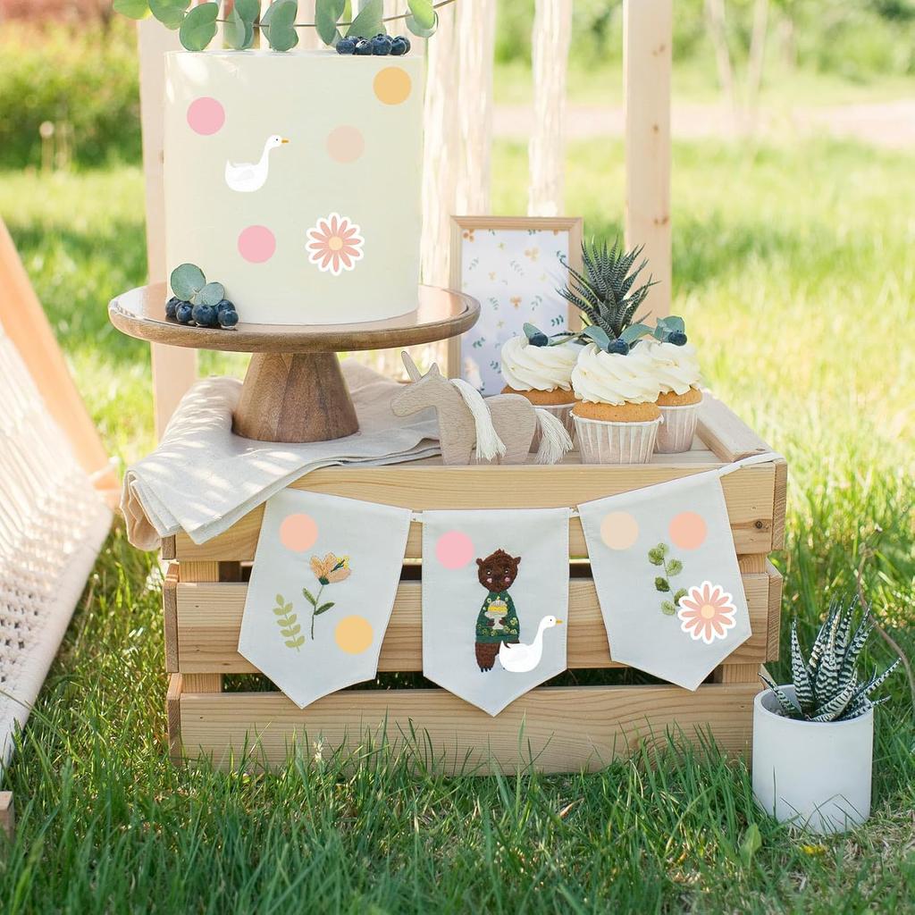 Marspark 300 Pcs Silly Goose Confetti Goose Theme Double Side Confetti Table Decor Daisy Leaves Circles Paper Scatters for Baby Shower Bridal Wedding