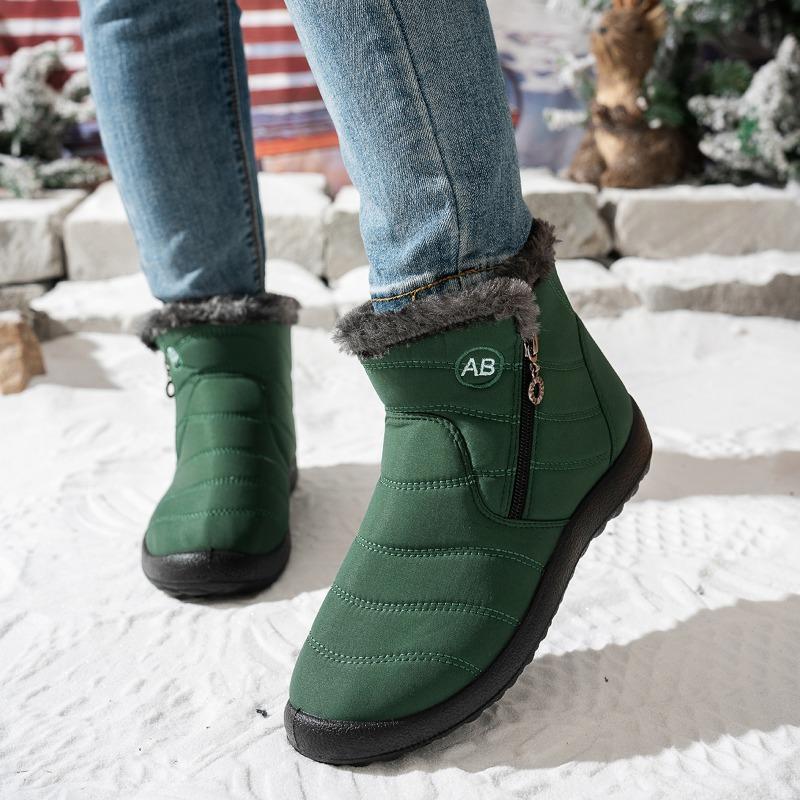 Women's Snow Boots Waterproof Cotton Boots Outdoor Non-Slip Warm Boots for Moms