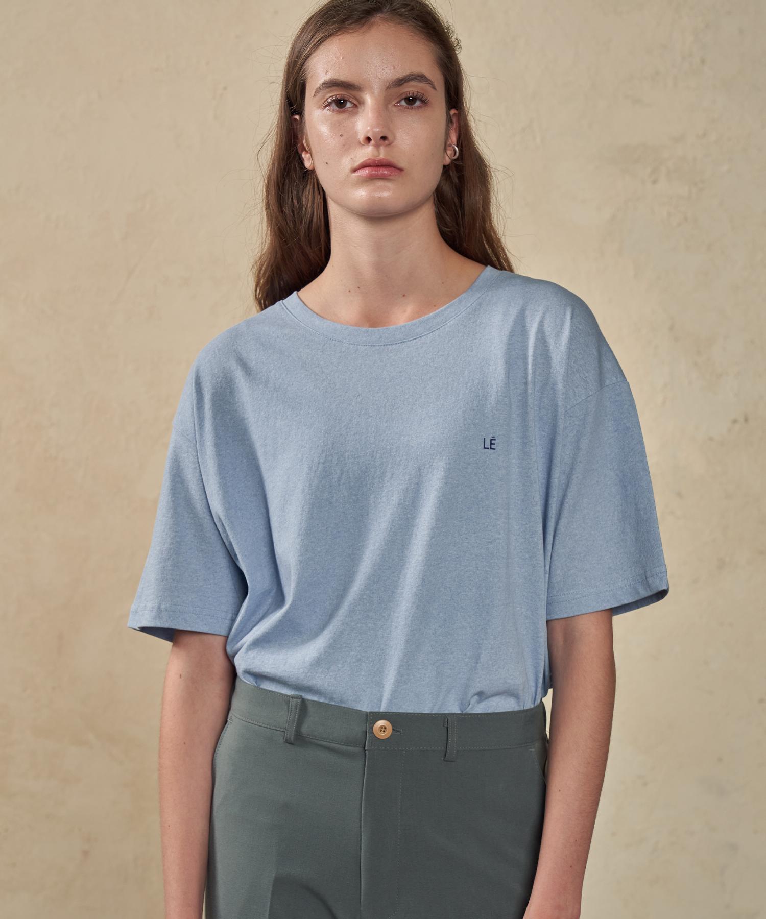 Triple Sense Blue Logo Washed T-Shirts_Lightblue Free