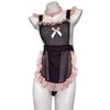 Sex Lingerie Sexy Perspective Soft Yarn Backless Lace Apron Maid One-piece Free Passion Uniform Suit