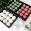 12Pcs Shimmering Christmas Ball Ornament 8cm Shatterproof Christmas Baubles Hanging Decorations for Tree Wreath Mantels