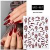 Nails Art Stickers Snake Nail Sticker Black Snake Nail Decals Self-Adhesive Nail Sticker Nail Art Decorations