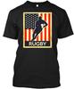 Rugby Us Flag T Shirt Made In the USA Size S To 5XL