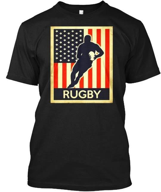 

Rugby Us Flag T shirt Made in the USA Size S to 5XL S