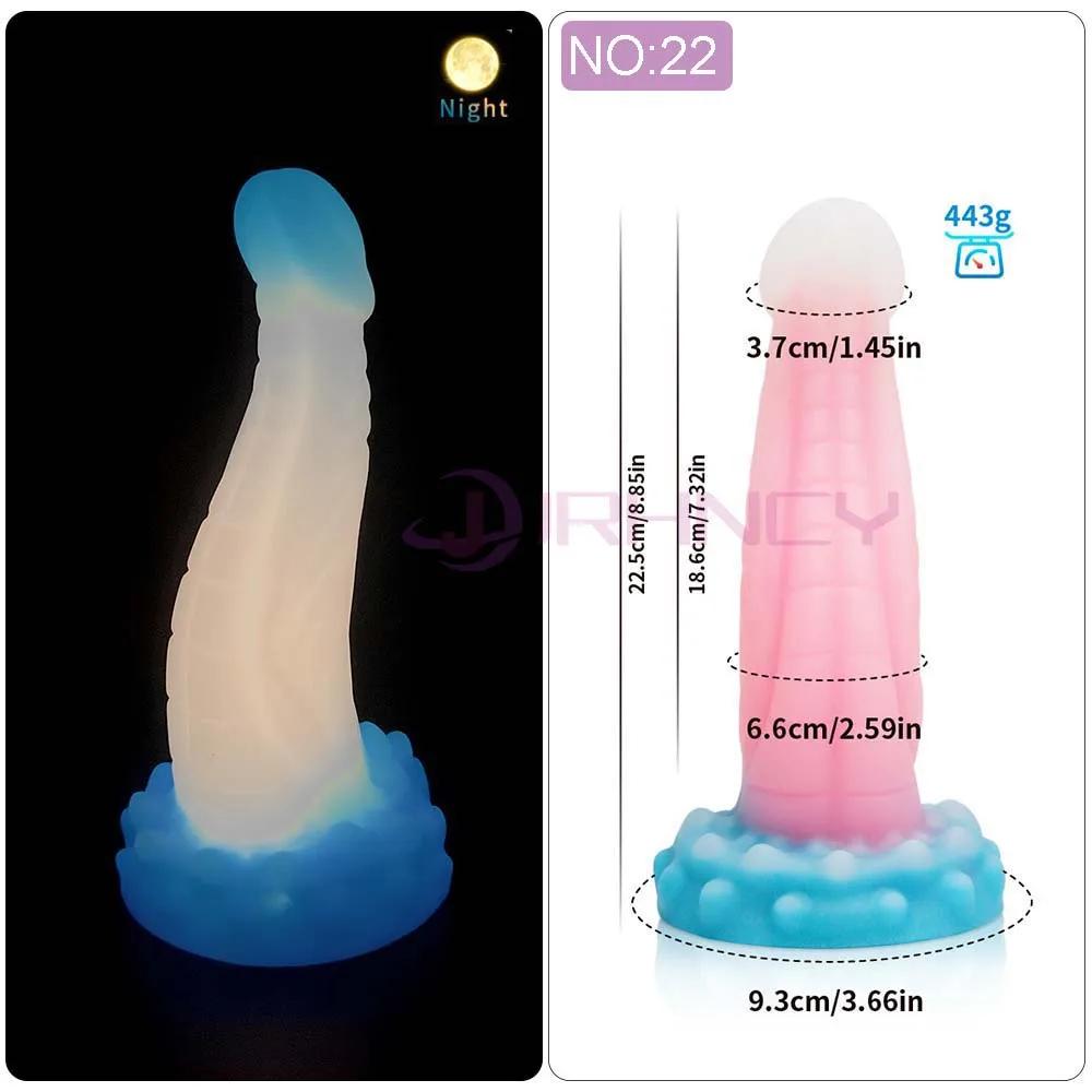 Anal Dildo Luminous Sex Toys for Women Dick Animal/Monsters Horse Dildos Silicone Soft Anal Plug Adult Sextoys Dragon Penis 18+