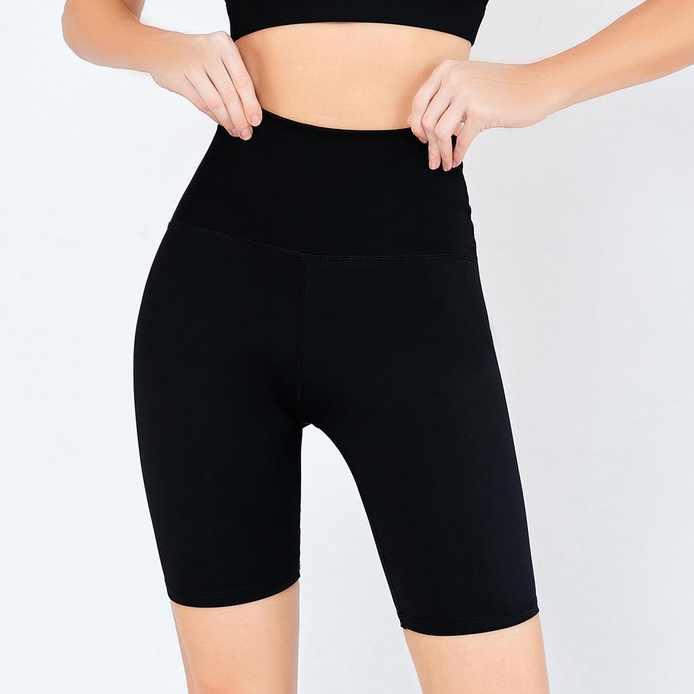 European and American Yoga Pants Women's High Waist Hip -lifting Exercise Five -point Dried Fitness Short Pants Outdoor Running Peach Pants