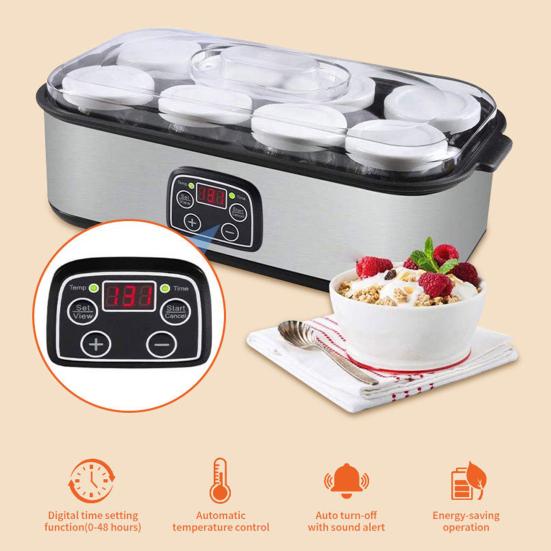 thumbnail image 2 of Automatic Yogurt Maker Timer 1.2l Probiotic 5 Cups Automatic Yogurt Maker Machine - Probiotic Yogurt Maker With Timer And Temperature Control Yoghurt Maker Machine 2 of 13