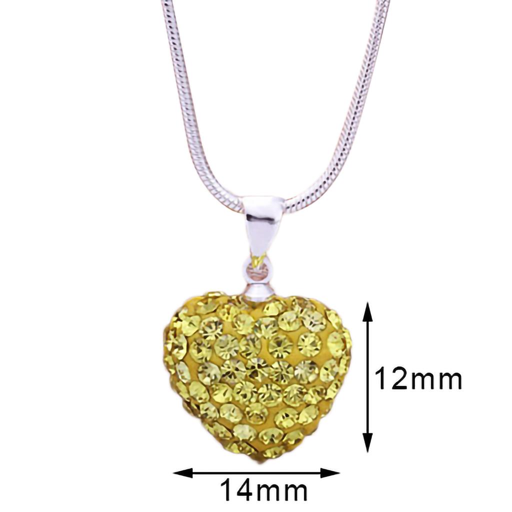 Γυναικεία μόδα στρας Love Heart μενταγιόν Choker Chain κοσμήματα με αλυσίδα