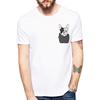 Funny French Bulldog/Boston Terrier/German Shepherd/Labrador Retriever/Chihuahua/Yorkie FU Pocket T-shirts Harajuku Tees