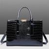 Standard Crocodile Pattern Women's Bag Large Capacity Shoulder Bag PU Leather Top-Handle Bag Luxury Crossbody Bag
