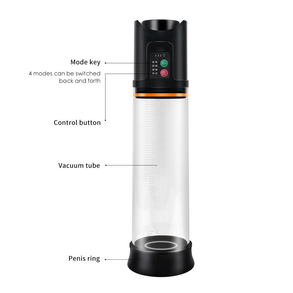 Mužská pumpa na penis Vakuová pumpa pro muže Automatická penis Extender Enhancer Mužská masturbátor Penis Trainer Tool pro dospělé sexuální hračka pro muže