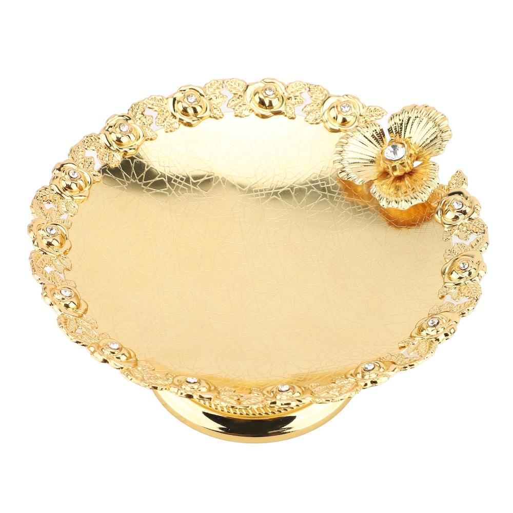 Gold Cake Display Stand Iron Alloy Cake Plate Cupcake Stands Cake Stand Kitchen Counter