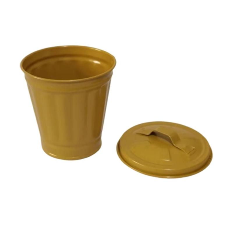 Modern Iron Waste Receptacle Top Dustbin Strong And Easy To Carry For Different Room Applications