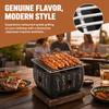 Cast Metal Japanese Charcoal Grill Non Stick Square Stove Portable Hibachi Grill  Indoor Grilling
