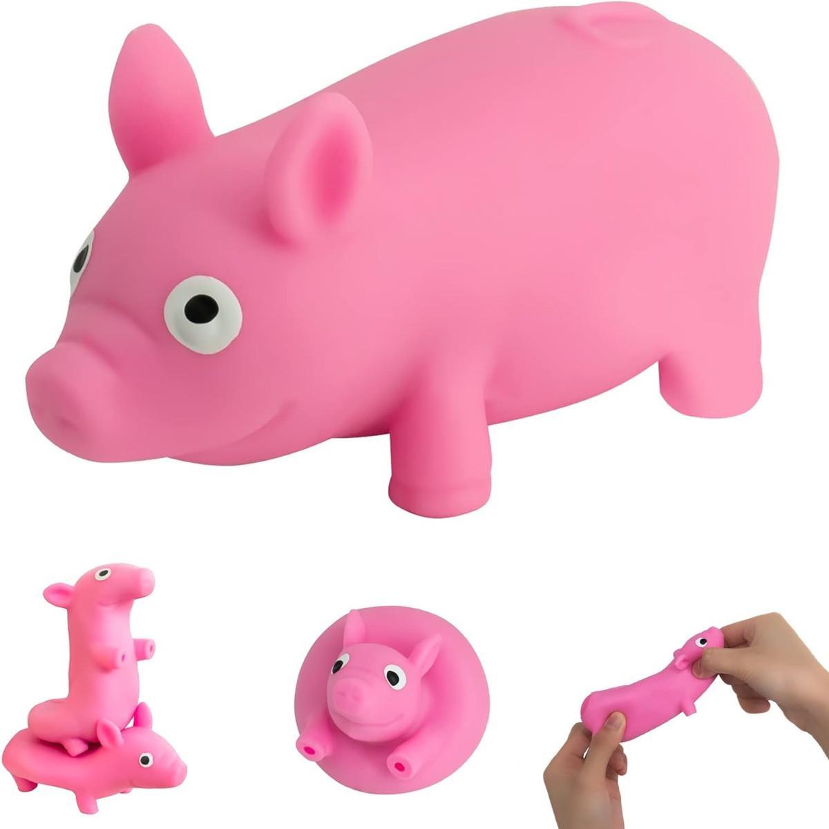 

Squishy Pig Stress Squishy Piggie Squeeze Toy Anti-Anxy Забавная игрушка-свинья Игрушка для отскока мяча Непоседа Игрушка для замешивания песка Щепотка для снятия стресса СДВГ СДВГ Полезно розовый