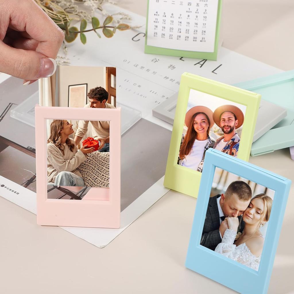 Uxcell 8pcs Mini Picture Frames, 2.4 X 3.6 Inch Rectangular Film Photo Frame, Small Tant Film Photo Frame Holder for Tabletop Picture Display, Black