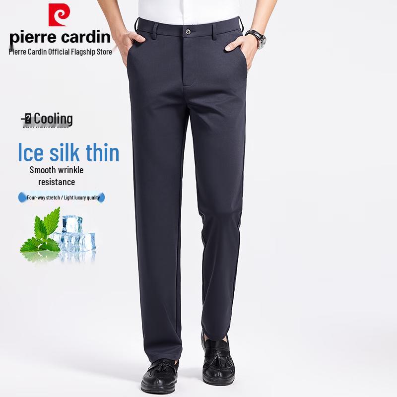 

Pierre Cardin Men s Ice Silk Straight Fit Casual Pants 40