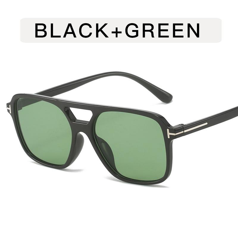 European American Style Women Sunglasses Double Bridge Square Shape Designer Sun Glasses UV400 Protection Man Sunglass