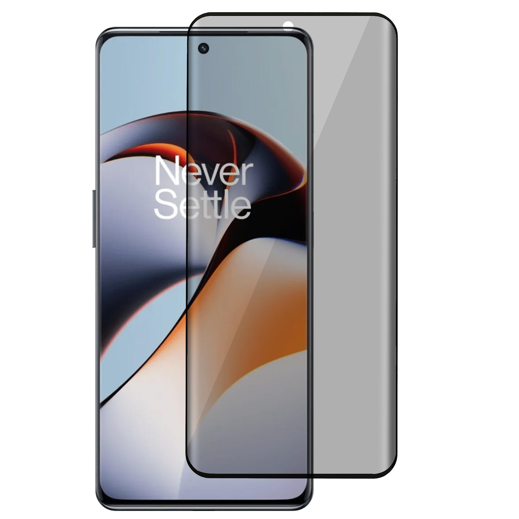 

For OnePlus 12R 5G/Ace 3 5G Anti-Spy Screen Protector Silk Printing Side Glue Film Guard As Shown A