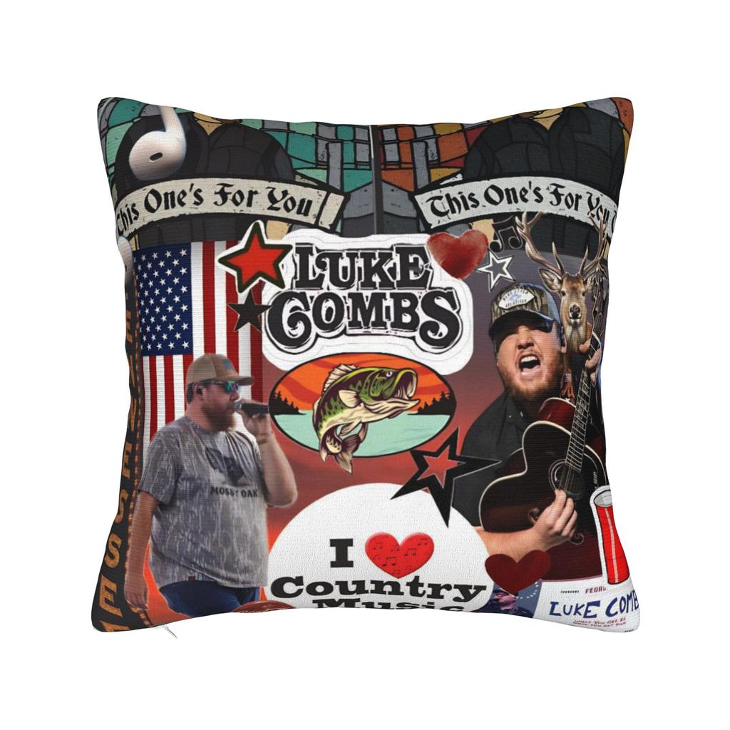 Decorative Pillowcases  Lukes Combs Tour  Merchandise Home  Pillow Case Cover Square Multiple Sizes