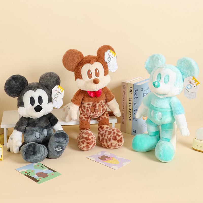 Disney Authentic Colorful Macaron Mickey Mouse Sparkling Water Series Plush Toy Pendant