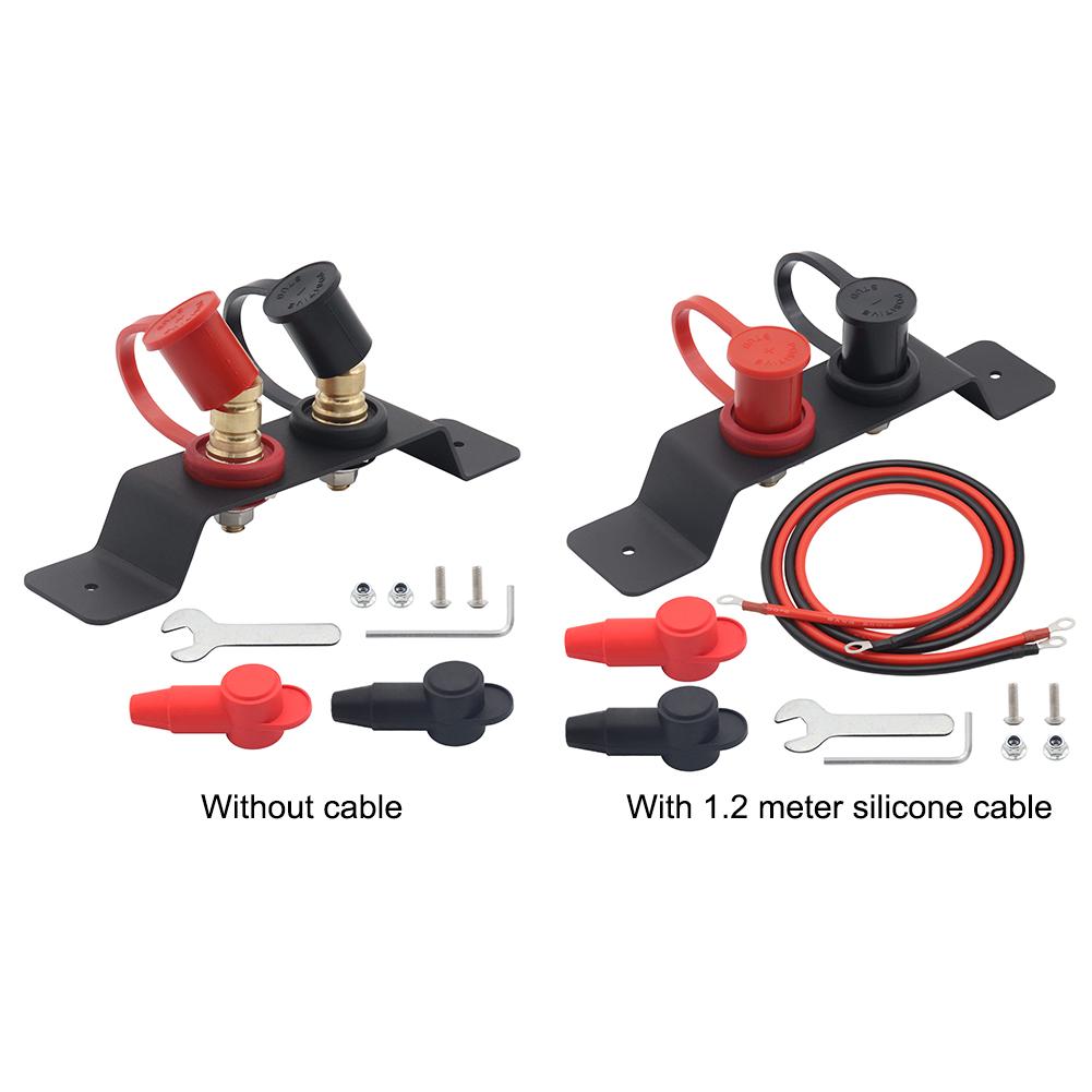 Battery Terminals Relocation Kit Copper Battery Jump Post with Cable Battery Jumper Terminals Charging Tools Kit Car Accessories