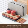 Business gifts Light luxury high-end leather bag Kung Fu tea set Outdoor travel Car express cup Household tea