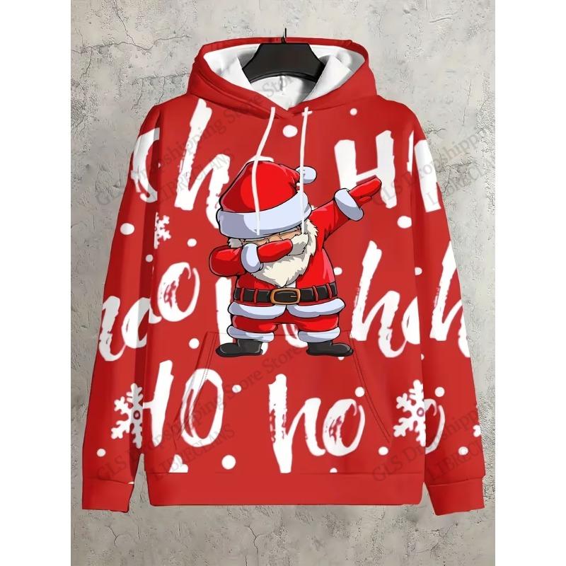 Funny Santa Claus 3d Print Hoodie Men Women Fashion Christmas Hoodies Sweatshit Elk Coats Women Sweats Womens Clothing Oversized