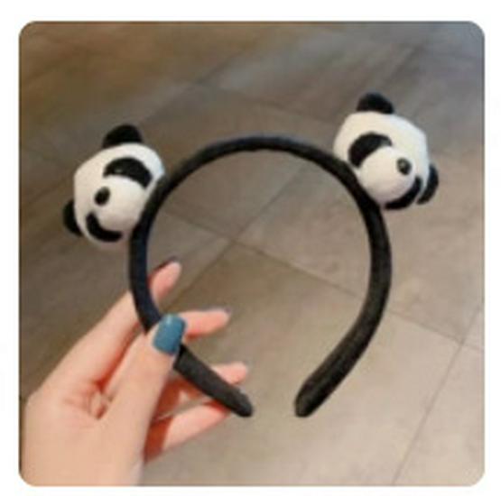 Adorable 2026 Panda Hair Accessory: Cute Round Headband & Funny Clip for Girly Wash Face Routine