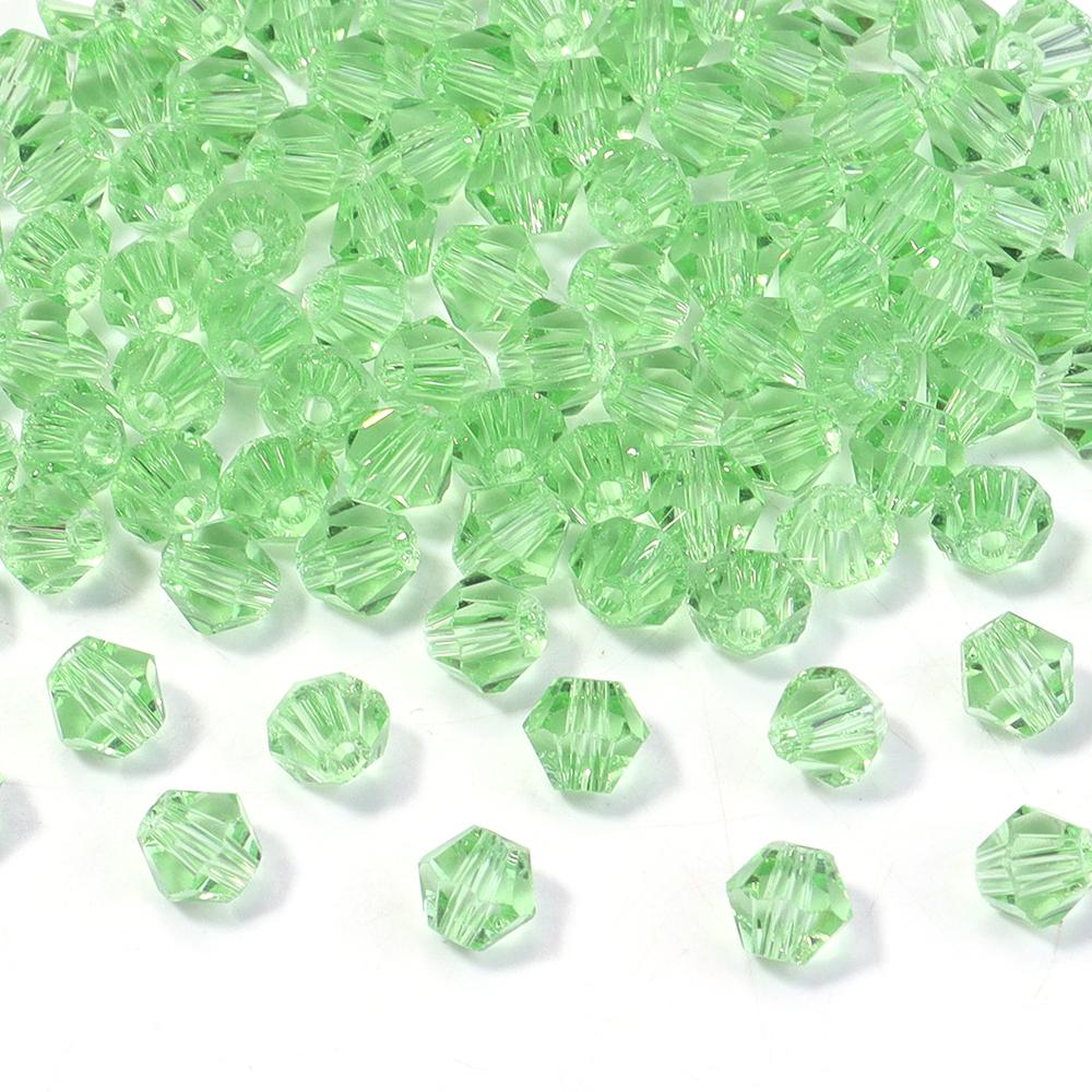 200pcs/lot 4mm Colorful Glass Crystal Beads Bicone Beads Loose Spacer Beads For Jewelry Making DIY Bracelet Necklace Accessories