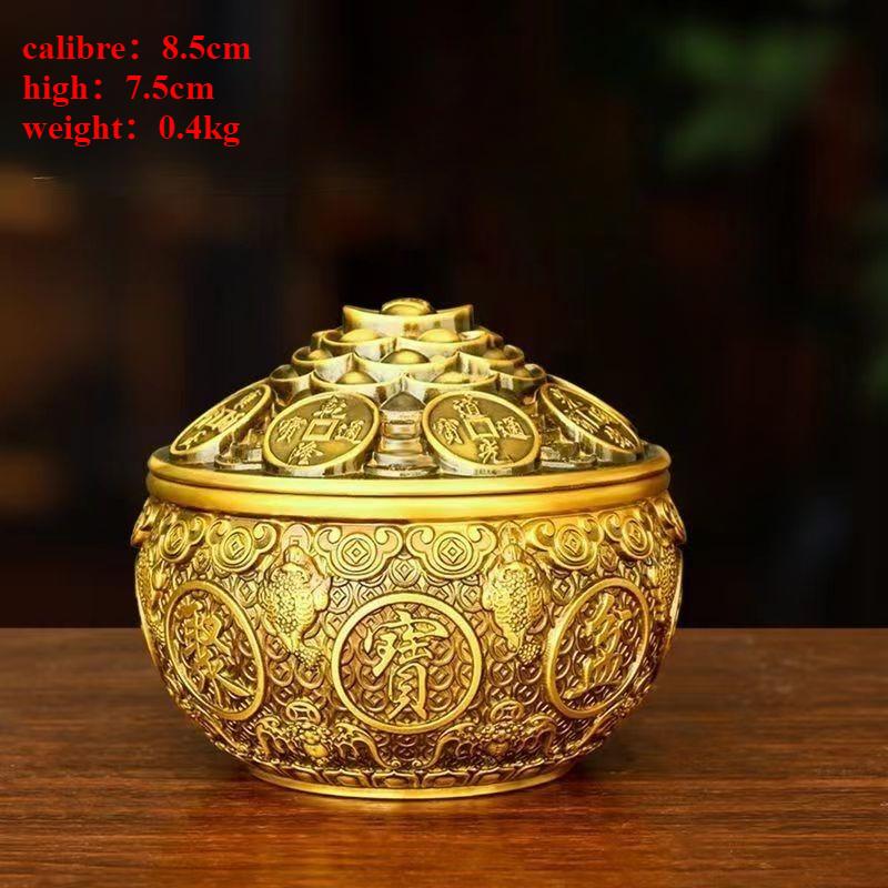 Brass Treasure Bowl Entrance Housewarming Business Gift Ornaments Decorations Living Room