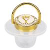 Baby Pacifier Teething Golden Rhinestone Nipple Letters Pacifier for Baby Baptism Bathing