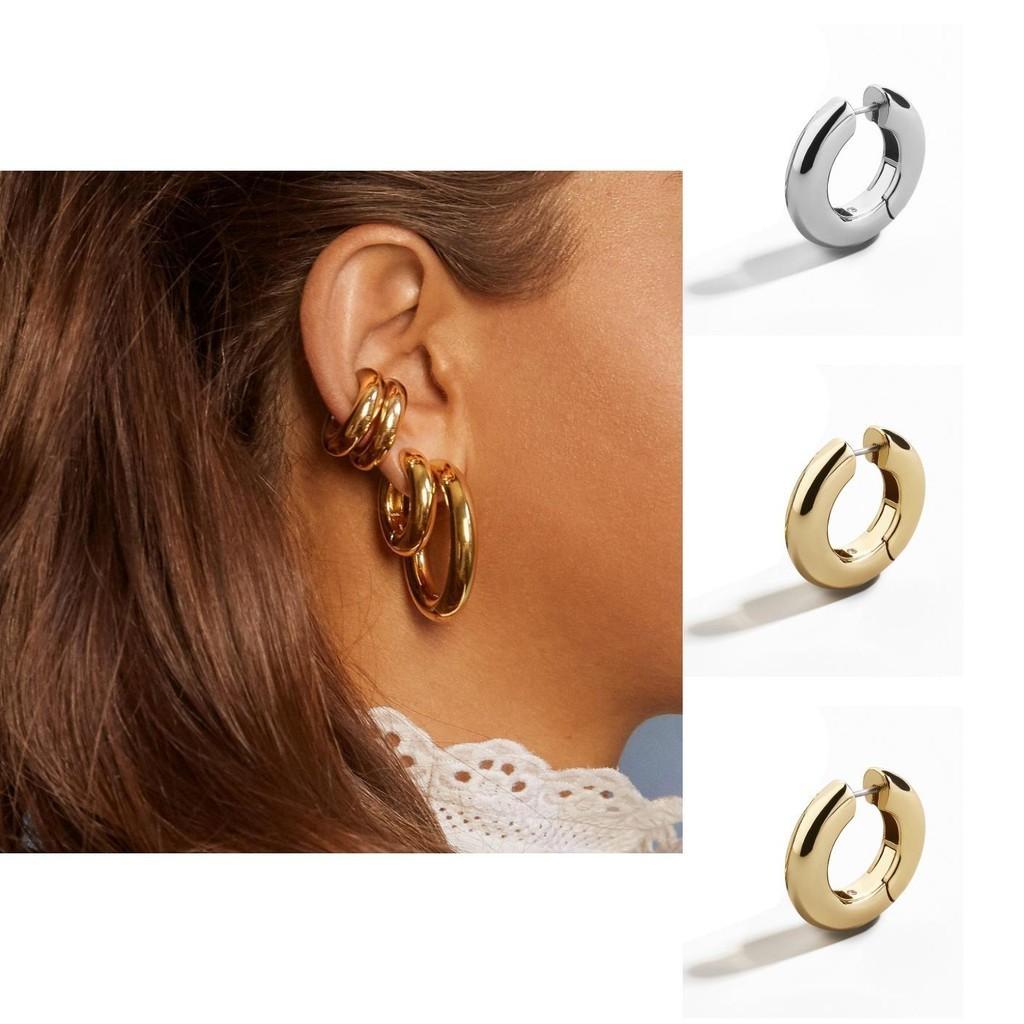 Hoop Sleek Copper Earrings For Women Geometric Shape Ideal For Birthdays And Anniversaries