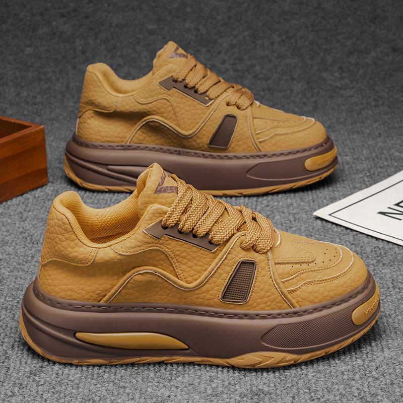 Shoes winter new thick-soled lace-up casual shoes retro dad shoes heightening sports board shoes 39