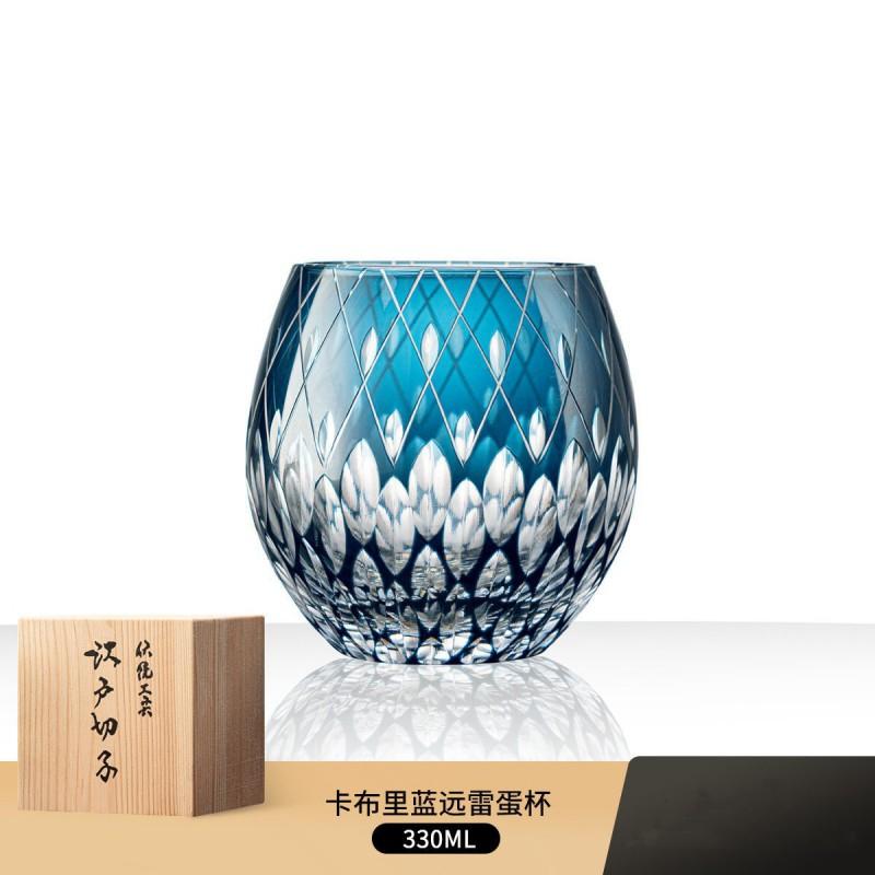 Japanese Edo Kiriko Crystal Whiskey Glass Hand-Cut Faceted Tumbler 200-300ml Luxury Gift Boxed Barware