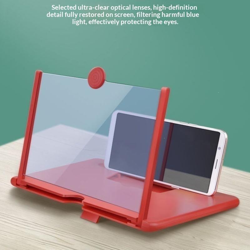 Mobile Phone Screen Magnifier HD Display Eye Protection Easy to Install for Home Office Video Conference