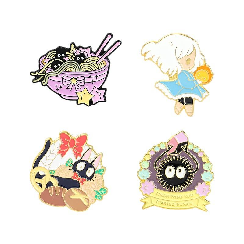 Cartoon Ramen Playful Inspired Brooch In Highquality Alloy For Fashion Decoration And