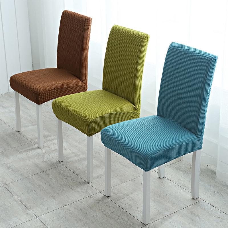 Thick Plain Color Chair Cover Stretchy Chair Cover Washable Removable Dining Universal Fitting