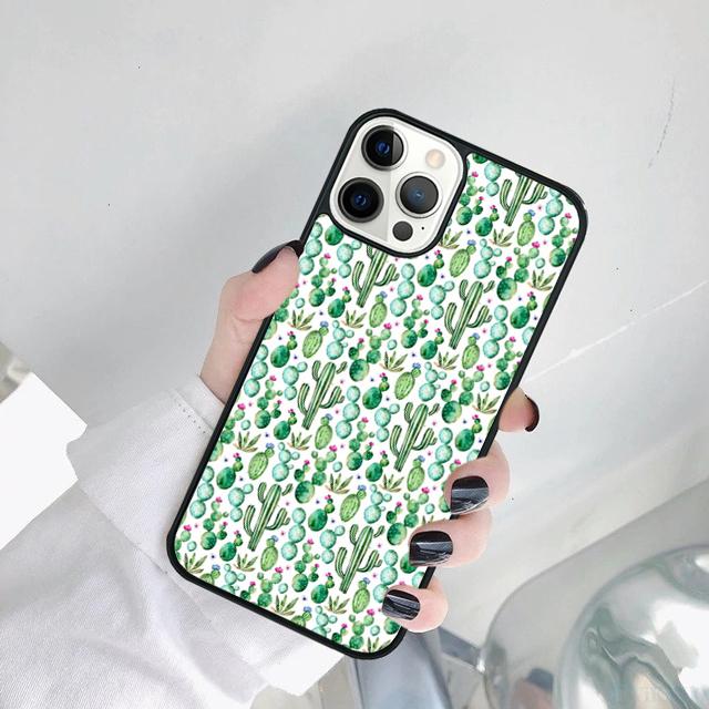 Cactus Pattern Phone Case Cover For iPhone 17 Air 15 Pro MAX 16 Plus 14 12 11 13 coque