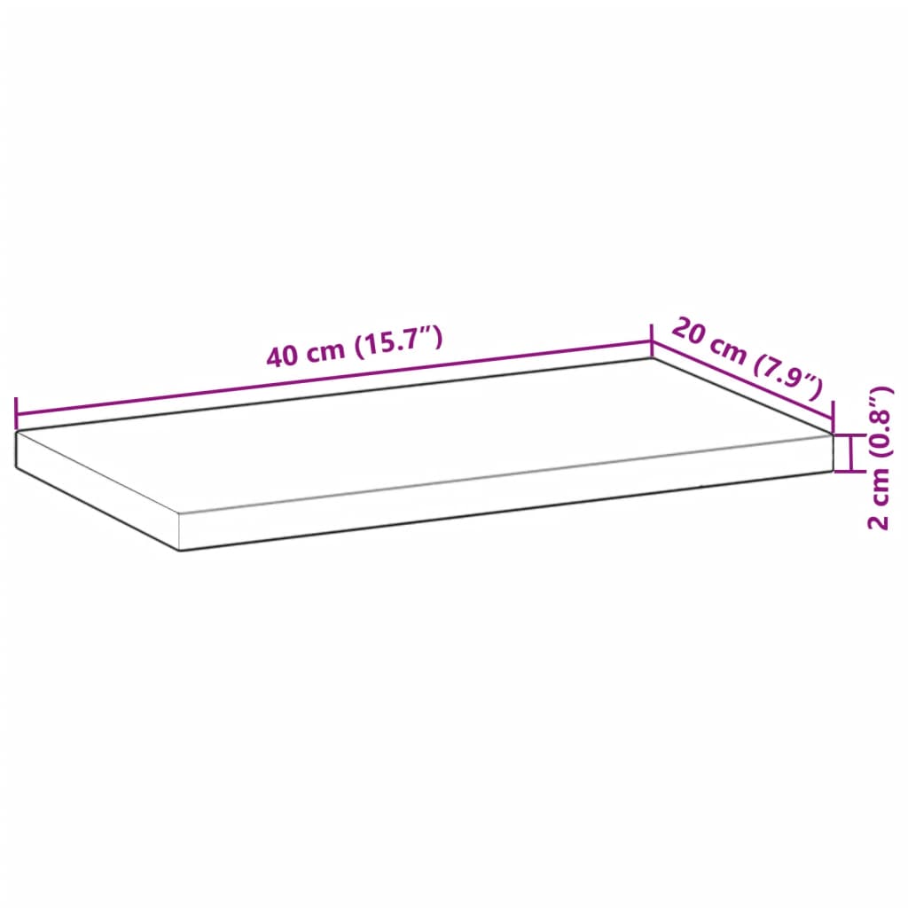 Floating Shelf 40x20x2 cm Oil Finish Solid Acacia Wood