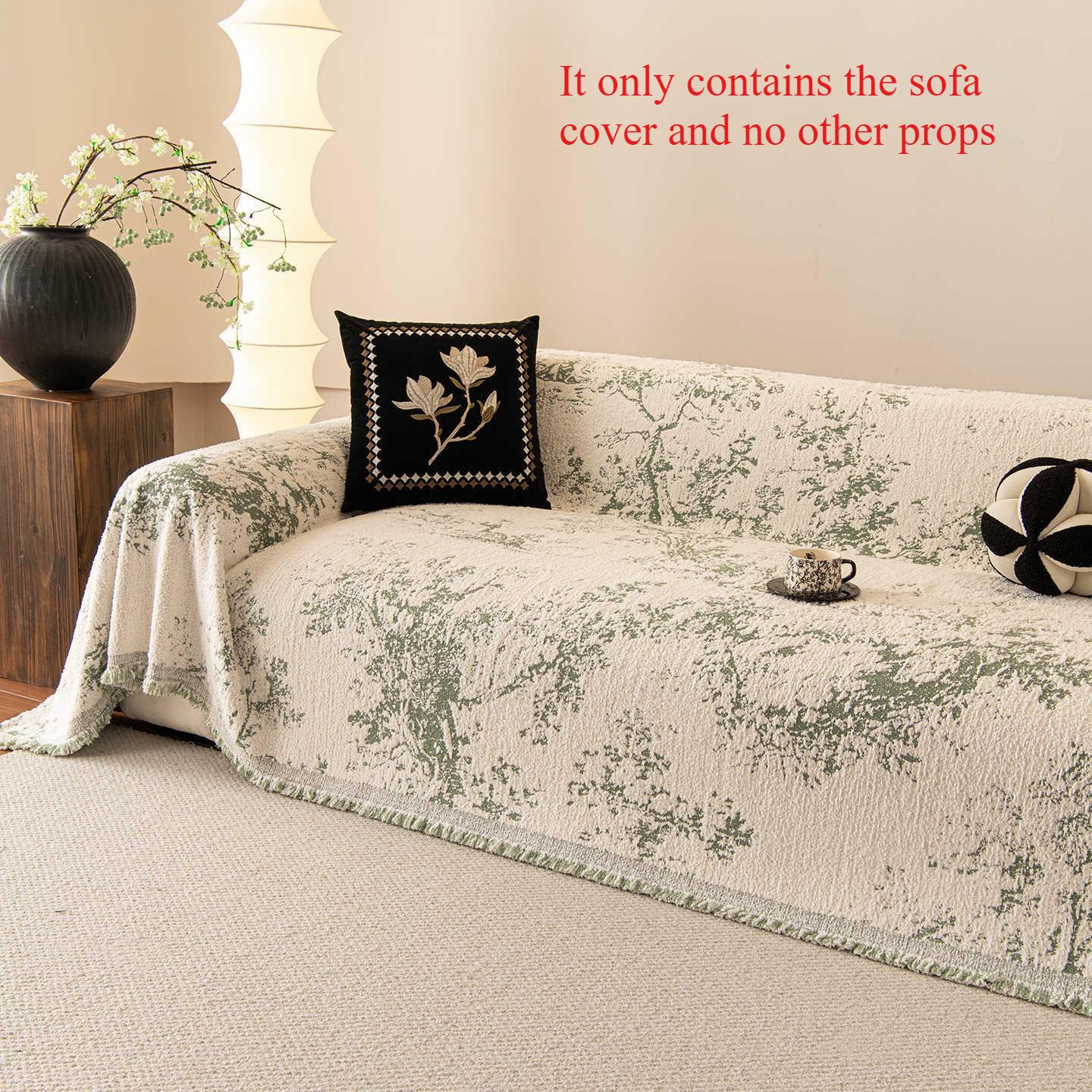 

Multifunctional Autumn Winter Thick Plush Sofa Throw French Vintage Style Anti-cat Scratch Couch Cover Protective Slipcover 180X130cm