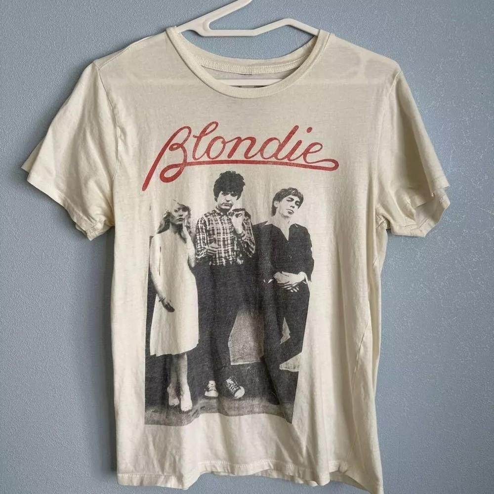

Blondie Натуральная футболка с коротким рукавом Репринт Унисекс Ремейк Мужчины Женщины S-5XL Унисекс Футболка S